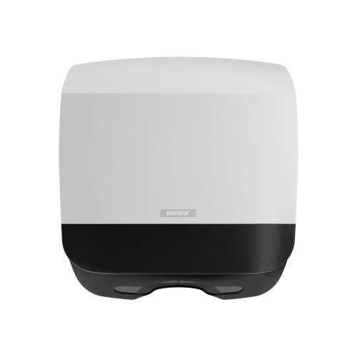88942_katrin_plastic_dispenser_small_for_folded_paper_hand_towels_white_front.png